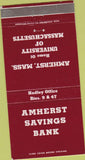Matchbook Cover - Amherst Savings Bank MA UMASS 30 Strike