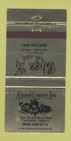 Matchbook Cover - Almond Country Inn Paso Robles CA 30 Strike