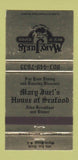 Matchbook Cover - Mary Juels Seafood Myrtle Beach SC 30 Strike