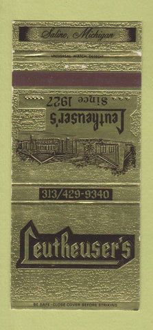 Matchbook Cover - Leutheuser's Saline MI 30 Strike