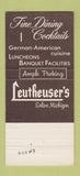 Matchbook Cover - Leutheuser's Saline MI 30 Strike