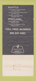 Matchbook Cover - America West Motor Hotels Seattle WA Portland OR 30 Strike