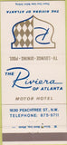 Matchbook Cover - Riviera Motor Hotel Atlanta GA 30 Strike
