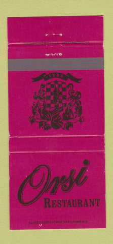 Matchbook Cover - Orsi Restaurant San Francisco CA 30 Strike