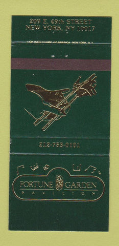 Matchbook Cover - Fortune Garden Pavilion New York City WEAR 30 Strike