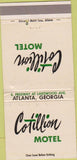 Matchbook Cover - Cotillion Motel Atlanta GA 30 Strike