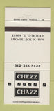 Matchbook Cover - Chezz Chazz Chicago IL 30 Strike
