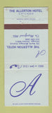 Matchbook Cover - Allerton Hotel Chicago IL 30 Strike