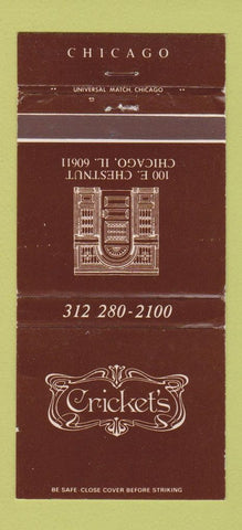 Matchbook Cover - Cricket's Chicago IL WEAR 30 Strike