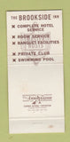 Matchbook Cover - Brookside Inn Waxahachie TX WEAR 30 Strike