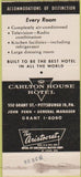 Matchbook Cover - Carlton House Hotel Pittsburgh PA 30 Strike