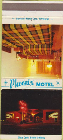 Matchbook Cover - Phoenix Motel Monroeville PA WEAR 30 Strike