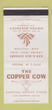 Matchbook Cover - Copper Cow Dallas TX  30 Strike
