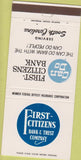 Matchbook Cover - First Citizens Bank South Carolina SC 30 Strike