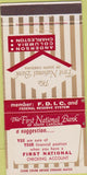 Matchbook Cover - First National Bank of SC South Carolina 30 Strike