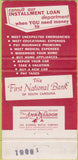Matchbook Cover - First National Bank of SC South Carolina 30 Strike
