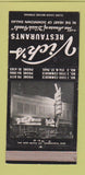 Matchbook Cover - Vick's Restaurants Dallas TX 30 Strike