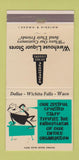 Matchbook Cover - Warehouse Liquor Stores Waco Dallas Wichita Falls TX 30 Strike