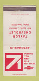 Matchbook Cover - 1971 Chevrolet Taylor Dallas TX WEAR 30 Strike