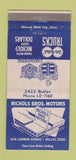 Matchbook Cover - Nichols Bros Motors Dodge Plymouth Dallas TX 30 Strike