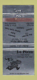 Matchbook Cover - La Pizza Midwest City OK WEAR 30 Strike