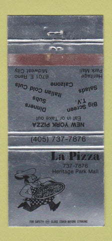 Matchbook Cover - La Pizza Midwest City OK WEAR 30 Strike