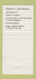 Matchbook Cover - Hoffstot's Cafe Monaco Oakmont PA 30 Strike