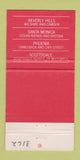Matchbook Cover - Cafe Casino Phoenix Scottsdale AZ Beverly Hills 30 Strike