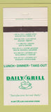 Matchbook Cover - Daily Grill Los Angeles Newport Beach Encino CA 30 Strike