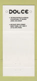 Matchbook Cover - Dolce Italian Bistro Stamford CT New York City 30 Strike