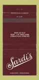 Matchbook Cover - Sardi's New York City WEAR 30 Strike