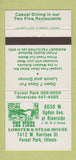 Matchbook Cover - The Pines Restaurant Forest Park IL 30 Strike