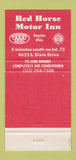 Matchbook Cover - Red Horse Motor Inn Dayton OH 30 Strike