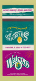 Matchbook Cover - Watson's Sherlock's Pub St John's NF 30 Strike