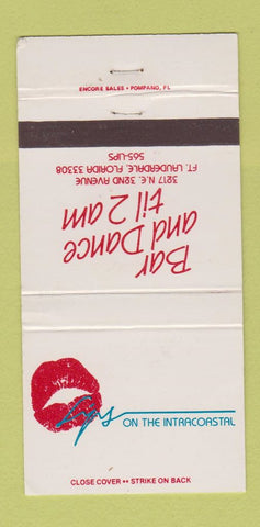 Matchbook Cover - Lips Bar Fort Lauderdale FL 30 Strike