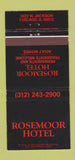 Matchbook Cover - Rosemoor Hotel Chicago IL Porn Movies 30 Strike