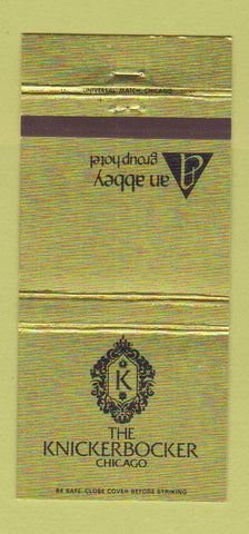 Matchbook Cover - Knickerbocker Hotel Chicago IL 30 Strike
