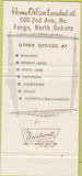 Matchbook Cover - Gate City Savings Bismarck Devils Lake Minot ND 30 Strike
