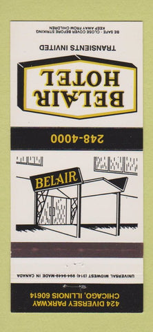 Matchbook Cover - Belair Hotel Chicago IL 30 Strike