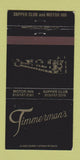 Matchbook Cover - Timmerman's Motor Inn Supper Club East Dubuque IA 30 Strike