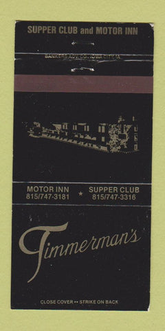 Matchbook Cover - Timmerman's Motor Inn Supper Club East Dubuque IA 30 Strike