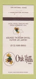 Matchbook Cover - Oak Hill Inn San Antonio TX 30 Strike