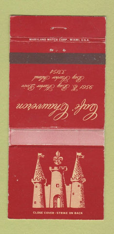 Matchbook Cover - Cafe Chauveron Bay Harbor Island FL WEAR 30 Strike