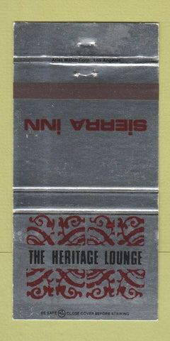 Matchbook Cover - Sierra Inn Heritage Lounge Sacramento CA 30 Strike