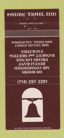 Matchbook Cover - Padre Trail Inn San Diego CA 30 Strike
