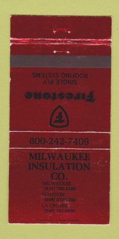 Matchbook Cover - Milwaukee Madison LaCrosse WI Insulation Firestone  30 Strike