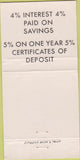 Matchbook Cover - Citizens Bank Trust Co Plaquemine LA wear 30 Strike