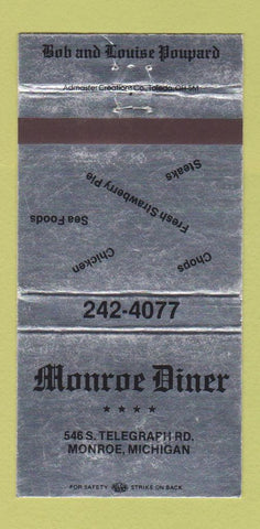 Matchbook Cover - Monroe Diner Monroe MI WEAR 30 Strike