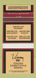 Matchbook Cover - Vinny Testa's Italian Restaurant Brookline Newton MA 30 Strike