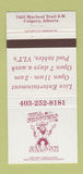 Matchbook Cover - Bull Shooters Saloon billiards Calgary AB 30 Strike